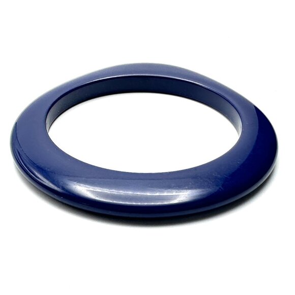 1970s Vintage Blue Oblong & Yellow Lucite Bangle Duo— Sized 7 3/4 & X 8— EUC - Picture 15 of 15